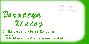 dorottya kleisz business card